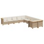 Juego de sofás jardín con cojines beige 10 pzas ratán sintético by , Garden sets - Ref: Foro24-3262045, Price: 745,53 €, Disc...