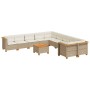 Set de sofás de jardín 11pzas con cojines ratán sintético beige von , Gartensets - Ref: Foro24-3262051, Preis: 793,60 €, Raba...