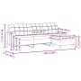Sofá de 3 plazas con taburete de tela marrón 210 cm von , Sofas - Ref: Foro24-3278252, Preis: 365,42 €, Rabatt: %