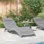 Tumbona de madera maciza de acacia gris 184x55x64 cm de , Tumbonas - Ref: Foro24-363279, Precio: 132,35 €, Descuento: %