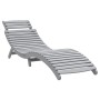 Tumbona de madera maciza de acacia gris 184x55x64 cm de , Tumbonas - Ref: Foro24-363279, Precio: 132,35 €, Descuento: %