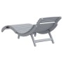Tumbona de madera maciza de acacia gris 184x55x64 cm de , Tumbonas - Ref: Foro24-363279, Precio: 132,35 €, Descuento: %