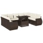 Set de sofás de jardín 10 pzas y cojines ratán sintético marrón von , Gartensets - Ref: Foro24-3268743, Preis: 748,17 €, Raba...