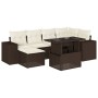 Juego de sofás de jardín 7 piezas con cojines ratán PE marrón by , Garden sets - Ref: Foro24-3269313, Price: 498,56 €, Discou...