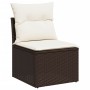 Set de sofás de jardín 10 pzas y cojines ratán sintético marrón von , Gartensets - Ref: Foro24-3269393, Preis: 715,65 €, Raba...