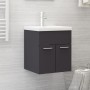 Mueble con lavabo madera de ingeniería gris de , Muebles de baño - Ref: Foro24-3071263, Precio: 151,96 €, Descuento: %