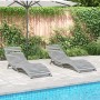 Tumbonas 2 unidades madera maciza acacia gris 184x55x64 cm de , Tumbonas - Ref: Foro24-3155468, Precio: 255,94 €, Descuento: %