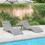 Tumbonas 2 unidades madera maciza acacia gris 184x55x64 cm de , Tumbonas - Ref: Foro24-3155468, Precio: 255,94 €, Descuento: %