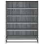 Zapatero madera de ingeniería y metal gris Sonoma 75x38x97,5 cm de , Zapateros y organizadores de calzado - Ref: Foro24-33008...