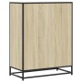 Zapatero de madera y metal roble Sonoma 75x38x97,5 cm de , Zapateros y organizadores de calzado - Ref: Foro24-3300871, Precio...