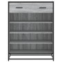 Zapatero madera de ingeniería y metal gris Sonoma 75x38x97,5 cm by , Shoe racks and shoe organizers - Ref: Foro24-3300878, Pr...