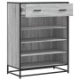 Zapatero madera de ingeniería y metal gris Sonoma 75x38x97,5 cm by , Shoe racks and shoe organizers - Ref: Foro24-3300878, Pr...