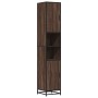 Armario de baño madera y metal marrón roble 35x37,5x188,5 cm de , Muebles de baño - Ref: Foro24-3300884, Precio: 126,97 €, De...
