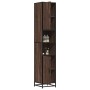Armario de baño madera y metal marrón roble 35x37,5x188,5 cm de , Muebles de baño - Ref: Foro24-3300884, Precio: 126,97 €, De...
