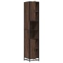 Armario de baño madera y metal marrón roble 35x37,5x188,5 cm de , Muebles de baño - Ref: Foro24-3300884, Precio: 126,97 €, De...