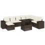 Set de sofás de jardín 9 pzas y cojines ratán sintético marrón by , Garden sets - Ref: Foro24-3275353, Price: 641,51 €, Disco...