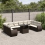 Set de sofás de jardín 11 pzas cojines ratán sintético marrón by , Garden sets - Ref: Foro24-3268783, Price: 852,12 €, Discou...