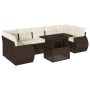 Set sofás de jardín 8 piezas y cojines ratán sintético marrón von , Gartensets - Ref: Foro24-3268413, Preis: 620,00 €, Rabatt: %