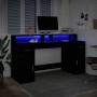 Escritorio con luz LED madera ingeniería negro 160x55x91 cm von , Schreibtische - Ref: Foro24-3309430, Preis: 239,71 €, Rabat...