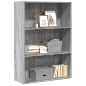 Estantería de madera de ingeniería gris Sonoma 80x30x114 cm de , Librerías y estanterías - Ref: Foro24-857936, Precio: 54,18 ...