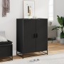 Zapatero de madera de ingeniería y metal negro 75x38x97,5 cm by , Shoe racks and shoe organizers - Ref: Foro24-3300865, Price...
