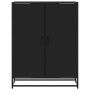 Zapatero de madera de ingeniería y metal negro 75x38x97,5 cm by , Shoe racks and shoe organizers - Ref: Foro24-3300865, Price...