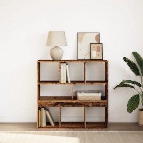 Estantería/divisor de espacios madera envejecida 100x33x94,5 cm de , Librerías y estanterías - Ref: Foro24-854479, Precio: 79...