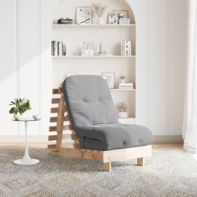 Futón sofá cama con colchón madera maciza de pino 60x206x11 cm von , Futones - Ref: Foro24-846746, Preis: 155,52 €, Rabatt: %