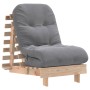 Futón sofá cama con colchón madera maciza de pino 60x206x11 cm by , Futones - Ref: Foro24-846746, Price: 155,52 €, Discount: %