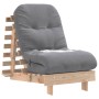 Futón sofá cama con colchón madera maciza de pino 60x206x11 cm by , Futones - Ref: Foro24-846746, Price: 155,52 €, Discount: %