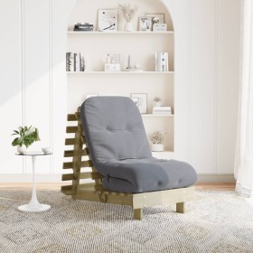 Futón sofá cama con colchón madera impregnada pino 60x206x11 cm von , Futones - Ref: Foro24-846750, Preis: 164,62 €, Rabatt: %