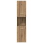 Armario pared baño madera ingeniería roble artisian 30x30x130cm