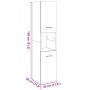 Armario pared baño madera ingeniería roble artisian 30x30x130cm by , bathroom vanities - Ref: Foro24-856222, Price: 76,58 €, ...