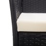 Sillones de jardín con cojines 2 unidades ratán sintético negro de , Sillas de jardín - Ref: Foro24-363406, Precio: 114,24 €
