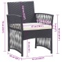 Sillones de jardín con cojines 2 unidades ratán sintético negro de , Sillas de jardín - Ref: Foro24-363406, Precio: 114,24 €