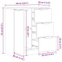 Aparador de madera de ingeniería roble artisan 60x30x70 cm von , Sideboards - Ref: Foro24-856837, Preis: 106,13 €, Rabatt: %