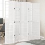 Biombo separador de 5 paneles madera maciza Paulownia blanco by , Room dividers - Ref: Foro24-358790, Price: 140,24 €, Discou...