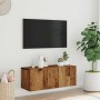 Mueble de pared de TV madera ingeniería envejecida 80x30x30 cm by , TV Furniture - Ref: Foro24-856016, Price: 49,88 €, Discou...