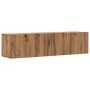 Mueble TV de pared madera ingeniería roble artisan 120x30x30 cm by , TV Furniture - Ref: Foro24-856021, Price: 86,55 €, Disco...