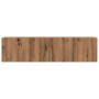 Mueble TV de pared madera ingeniería roble artisan 120x30x30 cm by , TV Furniture - Ref: Foro24-856021, Price: 86,55 €, Disco...