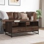 Mesa de centro madera ingeniería metal roble marrón 100x50x45cm by , Coffee table - Ref: Foro24-848788, Price: 105,56 €, Disc...