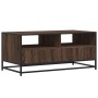Mesa de centro madera ingeniería metal roble marrón 100x50x45cm by , Coffee table - Ref: Foro24-848788, Price: 105,56 €, Disc...