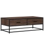 Mesa de centro madera ingeniería metal marrón 100x50x35 cm by , Coffee table - Ref: Foro24-848783, Price: 70,18 €, Discount: %