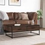 Mesa de centro madera ingeniería metal marrón 100x50x35 cm by , Coffee table - Ref: Foro24-848783, Price: 70,18 €, Discount: %