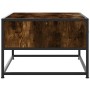 Mesa de centro madera ingeniería metal roble humo 100x50x35 cm by , Coffee table - Ref: Foro24-848781, Price: 66,07 €, Discou...
