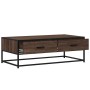 Mesa de centro madera ingeniería metal marrón 100x50x35 cm by , Coffee table - Ref: Foro24-848783, Price: 70,18 €, Discount: %