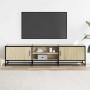 Mueble TV metal y madera ingeniería roble Sonoma 160x35x41 cm von , TV-Möbel - Ref: Foro24-848845, Preis: 109,52 €, Rabatt: %