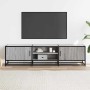 Mueble TV metal y madera ingeniería gris Sonoma 160x35x41 cm von , TV-Möbel - Ref: Foro24-848847, Preis: 113,56 €, Rabatt: %