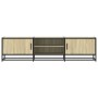 Mueble TV metal y madera ingeniería roble Sonoma 160x35x41 cm von , TV-Möbel - Ref: Foro24-848845, Preis: 109,52 €, Rabatt: %