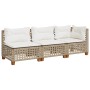 Sofá de jardín de 3 plazas con cojines ratán sintético beige von , Outdoor-Sofas - Ref: Foro24-365943, Preis: 248,86 €, Rabat...